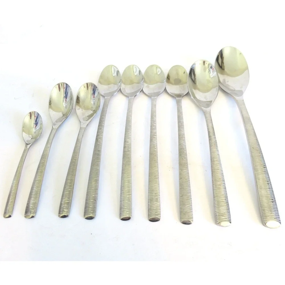 Sola Bali 18/10‎ Stainless Steel Cutlery Set Flatware Silverware Spoon Lot of 9